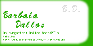 borbala dallos business card